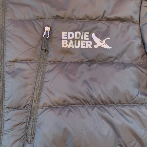 Eddie Bauer 550 Down Lightweight Zip-up Puffer Jacket | Navy Blue | Large - Picture 3 of 13